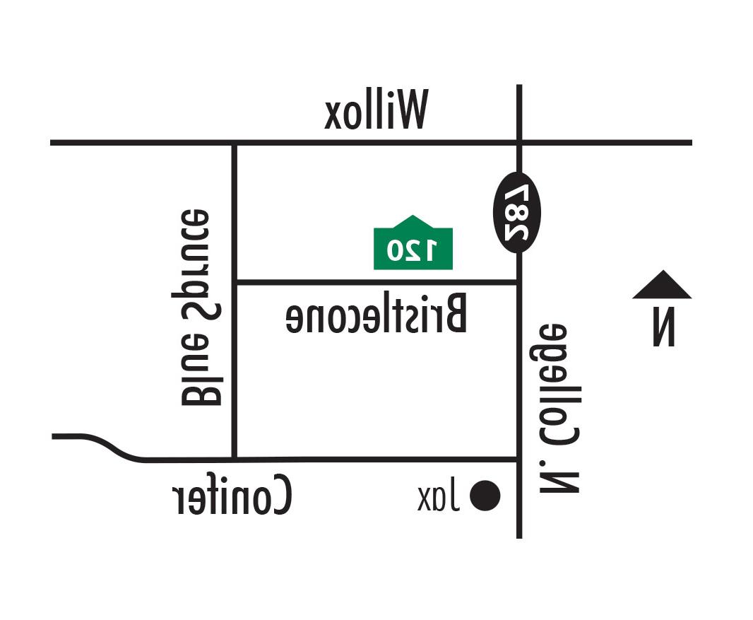 map to 120 Bristlecone